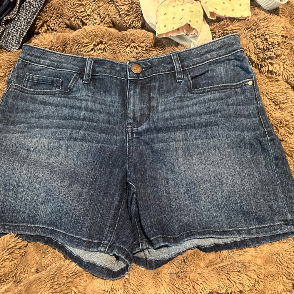 LC Lauren Conrad Dark Blue Denim Shorts